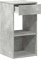 vidaXL - Nachtkastje - met - lade - 35x34x66,5 - cm - betongrijs