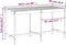 vidaXL Tuintafel 203,5x90x110 cm massief grenenhout