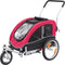 Trixie Joggerset - Fietskar Large - 360 graden zwenkwiel - Rood/Zwart