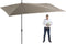 Madison - Parasol Asymetrisch Sideway - Taupe - 360x220
