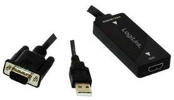 LogiLink CV0060 - VGA-naar-HDMI-adapter - Tot 1080p - Zwart