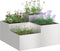 vidaXL - Tuinbak - 80x80x48 - cm - in - RVS