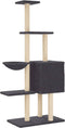 vidaXL - Kattenmeubel - met - sisal - krabpalen - 145 - cm - donkergrijs