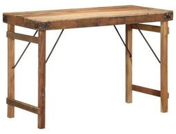 vidaXL - Eettafel - 110x55x76 - cm - Van - Gerecycled - Massief - Hout