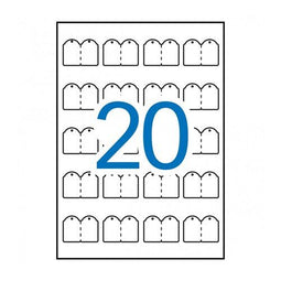 Klika - Laseretiket + koord 22x35 mm 50vel a20s - 2 stuks