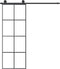 vidaXL - Schuifdeur - met - beslag - 76x205 - cm - ESG-glas - en - aluminium