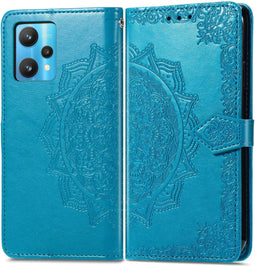 iMoshion Hoesje Geschikt voor Realme 9 Pro Hoesje Met Pasjeshouder - iMoshion Mandala Bookcase - Turquoise