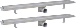 vidaXL - Doucheafvoer - 2 - st - rechthoekig - 830x140 - mm - roestvrij - staal