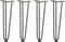 vidaXL - Haarspeld - tafelpoten - 4 - st - 42 - cm - massief - staal - naturel