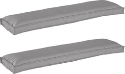 vidaXL - Ligbedkussens - voor - Bank - 2 - st - Grijs - 150x40x8 - cm - Oxford - Stof