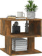 vidaXL - Salontafel - 40x40x40 - cm - bewerkt - hout - gerookt - eikenkleurig