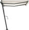 vidaXL - Luifel - handmatig - uittrekbaar - met - LED - 300x250 - cm - crèmekleurig