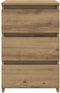 vidaXL - Nachtkastjes - 2 - st - 40x35x62,5 - cm - bewerkt - hout - artisanaal - eiken