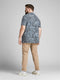 JACK&JONES PLUS JPRBLUWIN LIGHT LEO AOP POLO PS - Heren Poloshirt - Gebloemde all over print - EU4XL