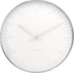 Karlsson Mr White Station - Klok - Rond - Metaal - Ø37.5 cm - Wit