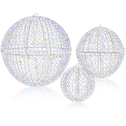 Coast Set van 3 LED Decoratiebollen - 45 / 30 / 20 cm - Warmwit & Koudwit - Binnen en Buiten (set van 3)