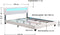 Juskys Paris - Gestoffeerd Bed - LED Verlichting - Wit - 180 x 200 cm