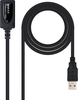 USB-kabel 2.0 VERLENGING + VERSTERKER M/H 5 M.