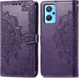 iMoshion Hoesje Geschikt voor Oppo A76 (4G) Hoesje Met Pasjeshouder - iMoshion Mandala Bookcase - Paars