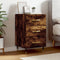 vidaXL - Nachtkastje - 40x40x66 - cm - bewerkt - hout - gerookt - eikenkleurig