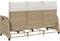 vidaXL - Verstelbare - tuinbank - met - kussens - L-vormig - beige - poly - rattan