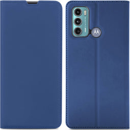 iMoshion Hoesje Geschikt voor Motorola Moto G60 Hoesje Met Pasjeshouder - iMoshion Slim Folio Bookcase - Donkerblauw