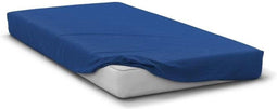 Hoeslaken - HOME LINGE PASSION - HP71771 - 160 x 200 cm + muts 30 cm - Microvezel - 82 g - Blauw