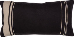 WOOOD Kussen Alba - Katoen - Zwart/Brique - 30x60x10