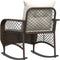 vidaXL - Tuinschommelstoel - met - kussens - poly - rattan - bruin