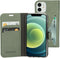 Mobiparts iPhone 12 Mini - Classic Wallet Case - Ruimte voor pasjes - Groen