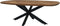 HSM Collection Salontafel Visgraat 120cm Donker Naturel/Zwart Eiken/Metaal