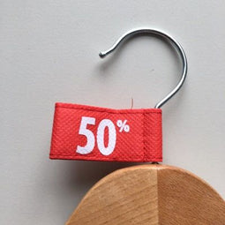 Klika - Label vaantje kleur rood 50% - 230 stuks