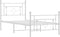 vidaXL - Bedframe - met - hoofd- - en - voeteneinde - metaal - wit - 100x200 - cm