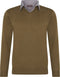 Cappuccino Italia - Heren Trui Mock Pullover - Bruin - Maat XL