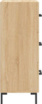 vidaXL - Dressoir - 34,5x34x90 - cm - bewerkt - hout - sonoma - eiken