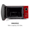 Klarstein Fine Dinesty - Magnetron met grillfunctie - 23L 800W magnetronvermogen 1000W grillvermogen - Rood