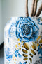 TS Collection - Bloempot hoog Dutch blue - 30x42 - Metaal & Epoxy - Exclusieve woonitems voor binnen - Handgemaakt - Unieke print - Designed by Lammie