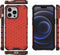 Lunso - Honinggraat Armor Backcover hoes - Geschikt voor iPhone 13 Pro - Rood