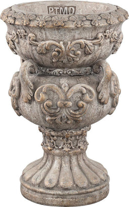 PTMD Bridge Ronde Pot Antiek - H36 x Ø23 cm - Cement - Bruin