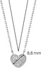 TI SENTO Dames Ketting - 925 zilver - Zirconia wit - Maat 42 - 3899ZI