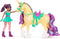 Unicorn Academy - Pop Ava & Eenhoorn Leaf - met 2 rijaccessoires en borstel - Speelfigurenset