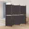 vidaXL - Kamerscherm - met - 6 - panelen - 300x180 - cm - stof - bruin