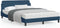 vidaXL - Bedframe - met - hoofdeinde - zonder - matras - 140x190 - cm - stof - blauw