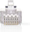 Nedis RJ45-Connector - Male - Solid UTP CAT6 - Recht - Verguld - 10 Stuks - PVC - Transparant - Polybag