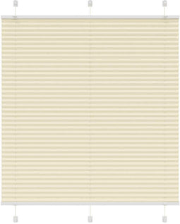 vidaXL - Plissé - rolgordijn - 115x100cm - stofbreedte - 114,4cm - polyester - crème