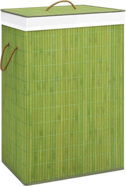 vidaXL - Wasmand - met - 1 - vak - bamboe - groen