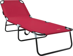vidaXL - Opvouwbaar - Ligbed - Draagbaar - Rood - 600D - Oxford - Stof