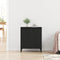vidaXL - Sideboard - Zwart - eiken - Gegentificeerd - hout - 60 - x - 35 - x - 70 - cm