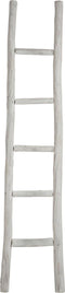J-Line handdoekenrek - 5 treden ladder - hout - wit - 180 cm - woonaccessoires