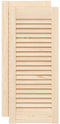 vidaXL - Kastdeuren - met - lamellen - 2 - st - 69x29,5 - cm - massief - grenenhout